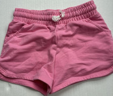 Cat Jack Girls M 8 Pink Knit Sweat Shorts Elastic Waist Drawstring Pockets