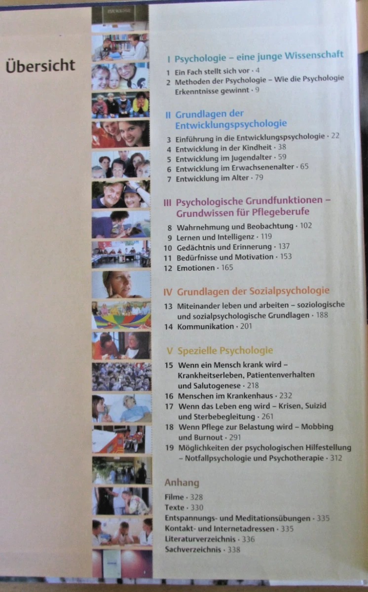 Lehrbuch Psychologie Pflege Berufe Grundwissen Altenpflege Krankenpflege Kinder