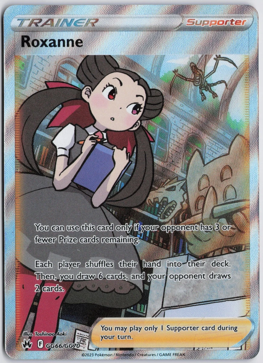roxanne pokemon card full art Roxanne GG66/GG70 Crown Zenith: Galarian Gallery for sale