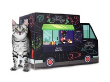 Cat House with Scratcher  Catnip Included - Food Truck