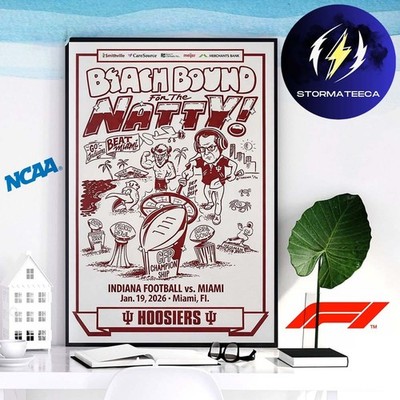 NEW M!am! Team Hurr!can3s Vs Ind!anA Team H00s!ers College Football 2026 Poster