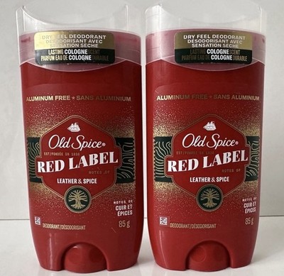 Old Spice Red Label Aluminum Free Citrus & Blue Kelp Deodorant 3 Oz New 2 pack
