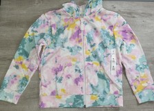 Cat & Jack Girls Tie Dye Hooded Zip Up Sweatshirt Hoodie Size M 8 NWT