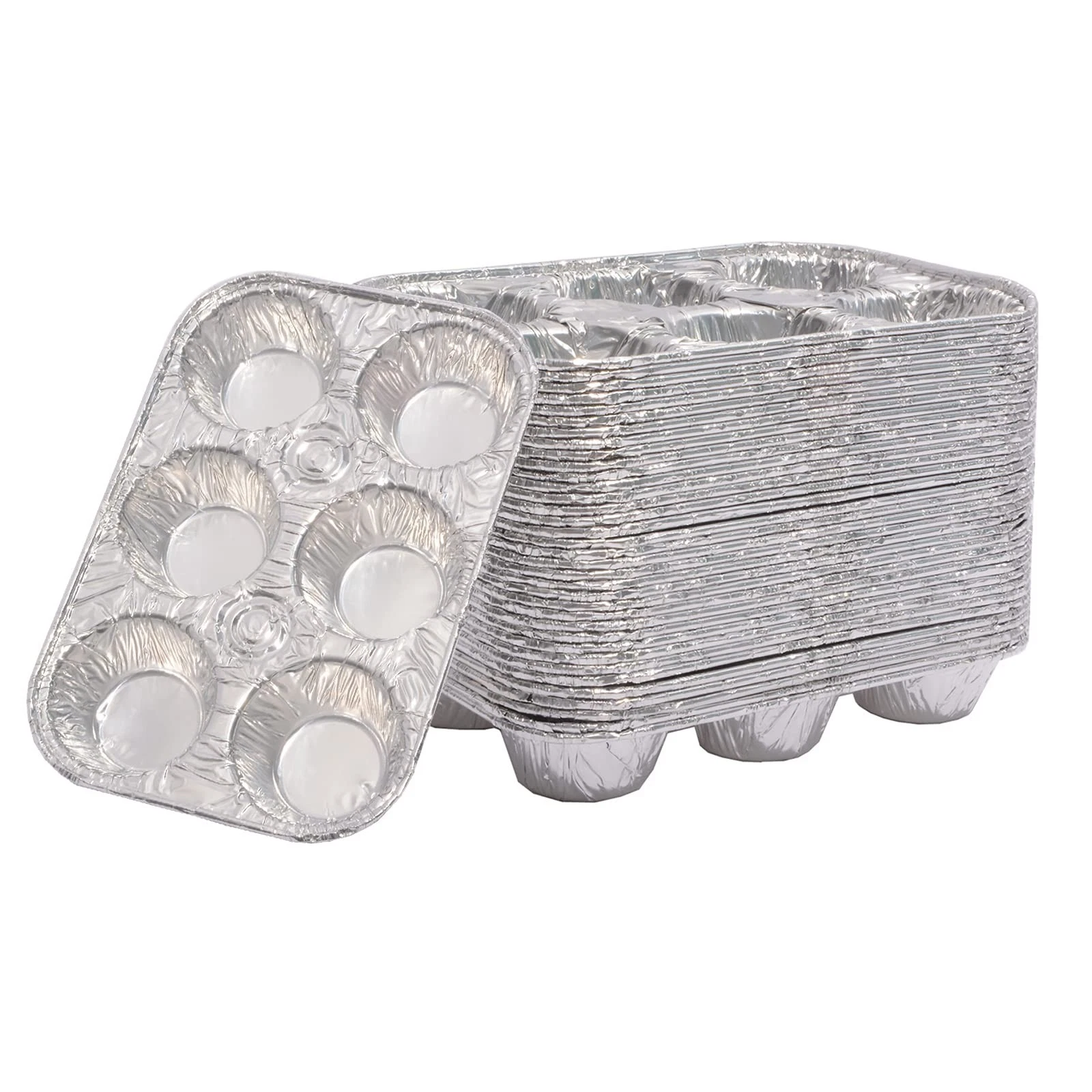Waytiffer Muffin Pan 6-Cup Cupcake Aluminum Pans Favorite Muffin Tin Size for...