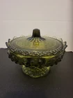 vintage green Fenton 6 candle holder