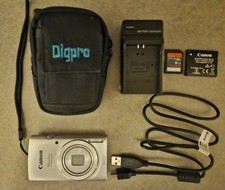 Canon PowerShot ELPH 180 Silver Digital Camera 20MP 8x Zoom Bundle Tested