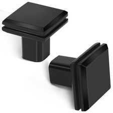 6 Pack Matte Black zinc Alloy Solid Cabinet KnobsBlack Single Hole Drawer Squ...