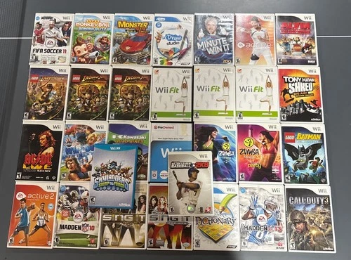 Nintendo Wii Video Games Lot of 30 New Super Mario Bros Call Of Duty LEGO & More
