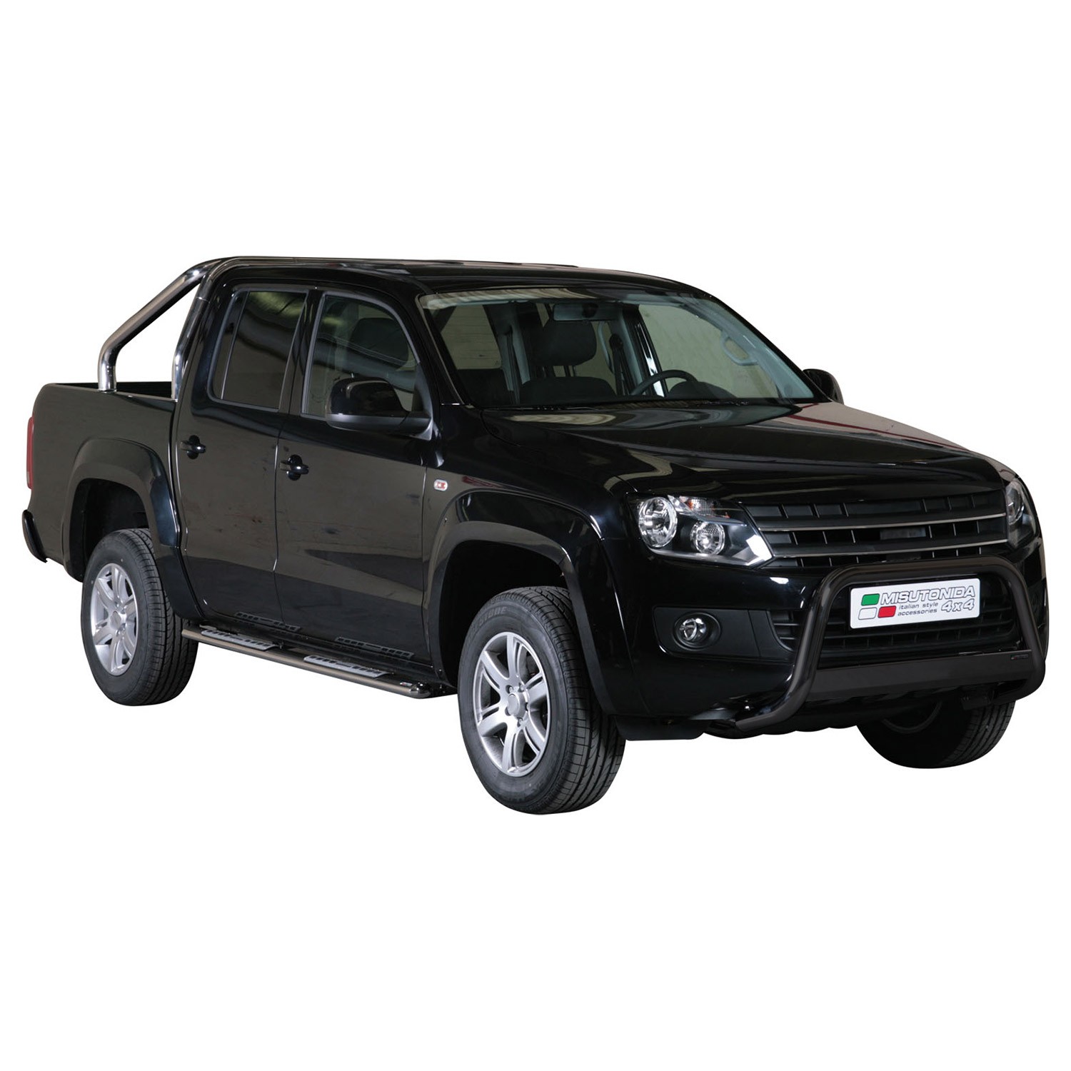 Pare-buffle avant noir 63 mm acier pour utilitaire VW Amarok Trendline 2010-2016