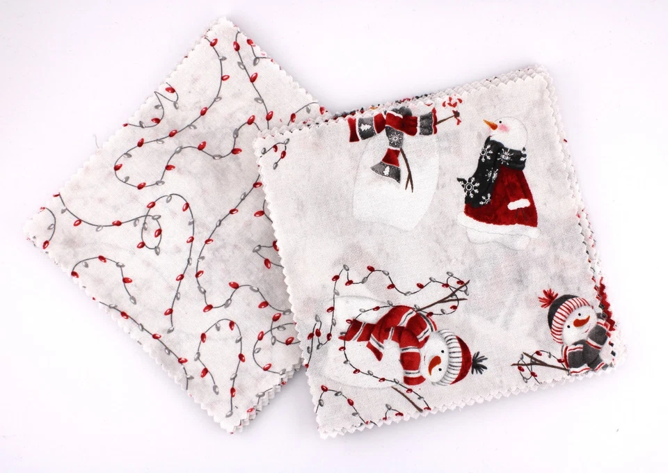 Paquetes de dijes sueltos Snowy Tidings (4) abiertos surtidos nuevos Wilmington cuadrados de 5" x 5" Foto 3 de 4