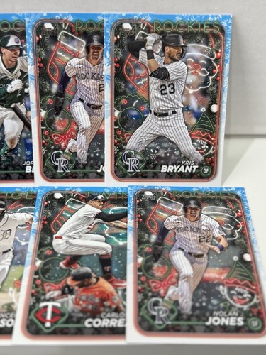 2024 Topps Holiday Baseball Cards 12 Base Set Cards Job Lot MLB Cards - Picture 4 of 16