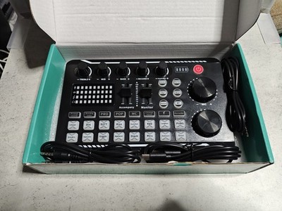 1 Set F998 Soundkarte Multifunktion Audio Mixer für Live Steaming für Podcasts