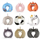 Relaxeazzz Plush Memory Foam Travel Neck Pillow Soft Support Cushion Kids Adults