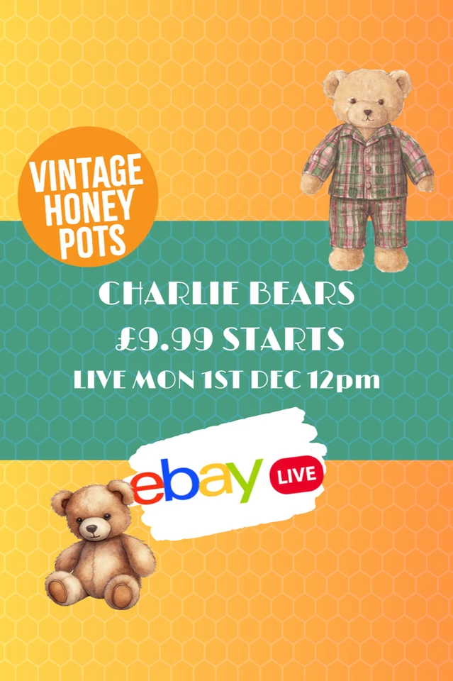 Pre-Loved Charlie Bears 🧸- From 9.99 Starts Mon 1st December 12pm