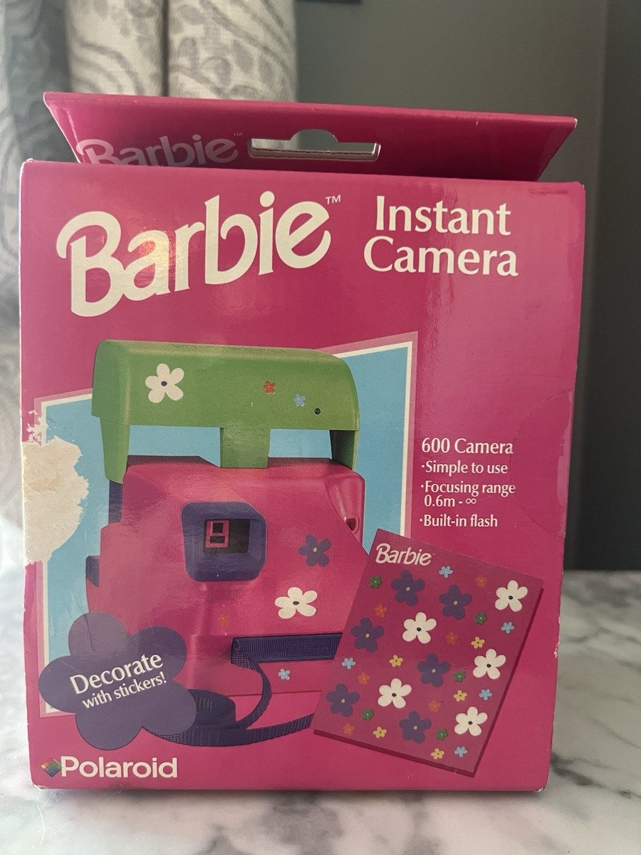 Vintage Barbie Polaroid 600 Pink Instant Film Camera with Strap | eBay