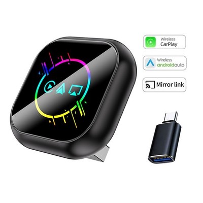 Wired to Wireless CarPlay Adapter 3 IN 1 Box CarPlay, Android Auto, Mirror Link