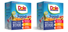 Dole Sugar-Free Powder Drink Mix 30 Count – Tropical Peach & Mango, 2 Pack