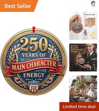 250th Anniversary Patriotic Ornament - Acrylic Commemorative Keepsake 1776-2026
