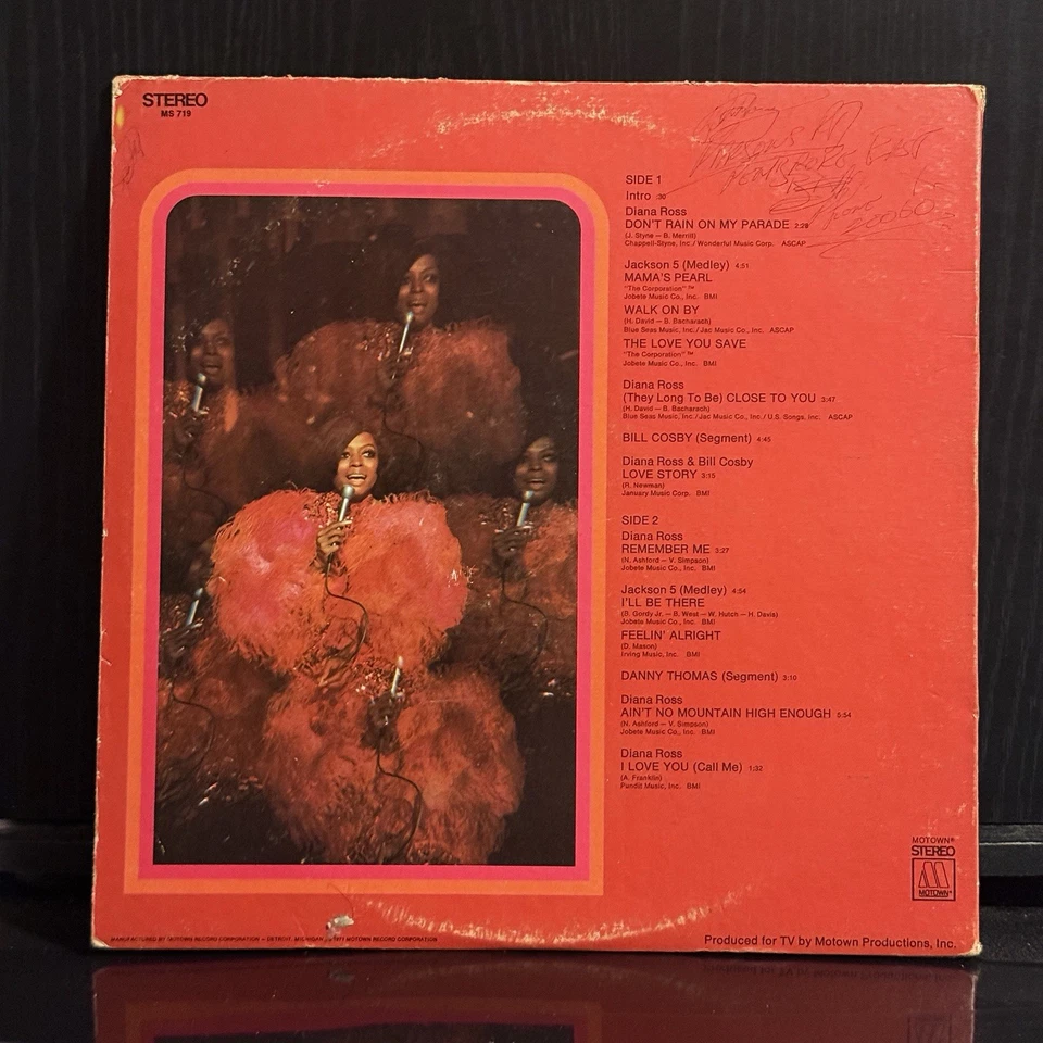 Диана! Оригинальный ТВ-саундтрек - Дайана Росс Джексон 5 1971 Motown 1st Press VG+ - Изображение 2 из 4