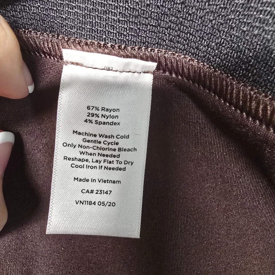 Pantalones Talbots Mujer Talla 20W Marrón Elástico Wasit Pull On Corto Cremallera Pierna Informal Foto 4 de 4