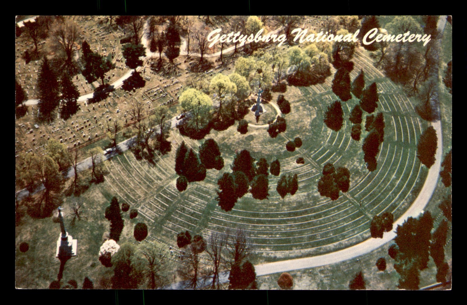 Gettysburg National Cemetery Pennsylvania PA Aerial View Unp Postcard