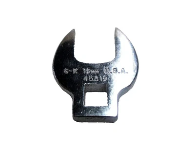 SK TOOLS Crowfoot Wrench, Chrome,3/8 in Dr,19mm *MADE IN USA* (45819) - Image 1 of 4