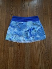 Ivivva Rally Wrap Skirt Skort Girls Size 10 blue tiered