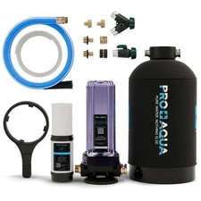 PRO+AQUA Portable RV Water Softener 16,000 Grains and Filtration System Bundle