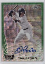 2021 Leaf Metal Draft 1990 Leaf Green Wave 1/5 Oswald Peraza #LA-OP1 Auto 0e3u