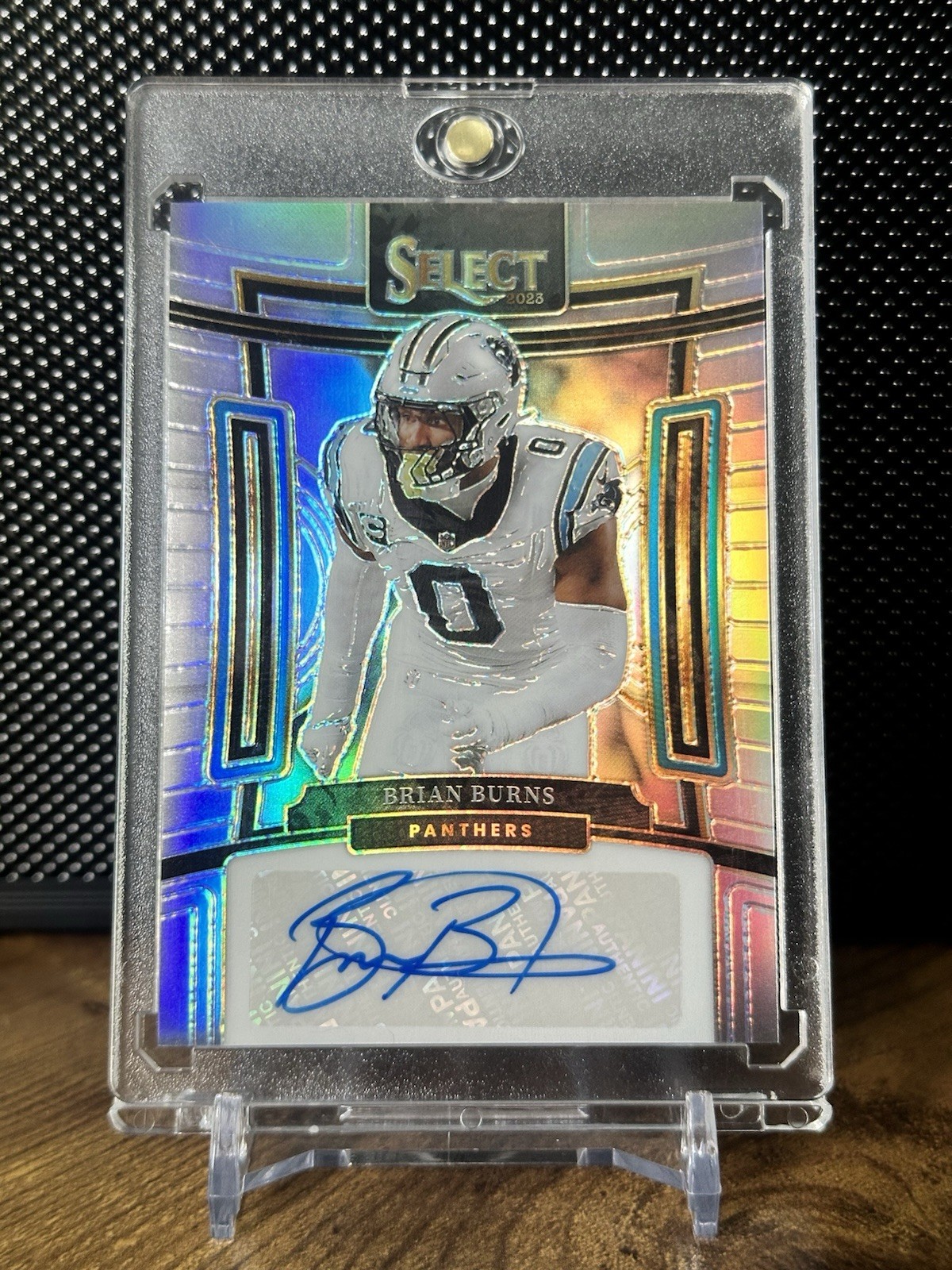 2023 Panini Select - Signatures Brian Burns #SIG-BBU Silver Prizm /399 (AU)