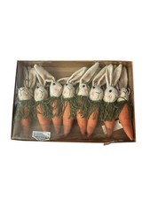 ADORABLE Gardener s Eden 6FT Carrot Bunny Easter Garland 6 FT NIB