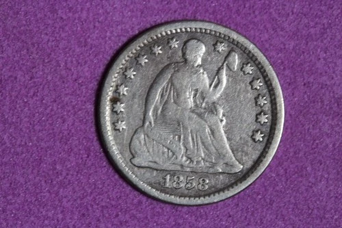 ESTATE FIND 1858 O Seated Liberty Half Dime!! #K59845