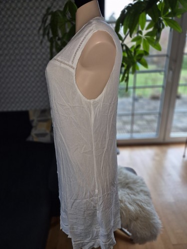 s’questo Damen Kleid Gr. 42 XL Weiß Ärmellos Soquesto kurzes Sommerkleid - Bild 4 von 10