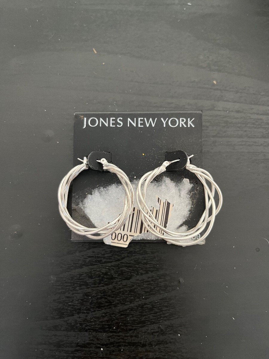 Jones New York cintage silver hoop earrings