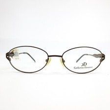 Catherine Deneuve CD-297 SBRN Eyeglasses Frames Brown Oval Half Rim 53-17-135