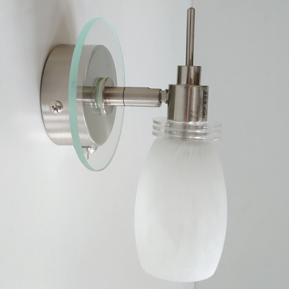 Litecraft Spotlight Wall, Ceiling Adjustable Fitting With Glass Shade Clearance