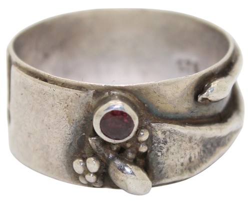 🖤 Stilvoller 925er Silber Ring mit Stein - Modernist - Vintage Schmuck - 5,02g - Bild 1 von 6