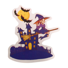 Witch  Haunted House Halloween Sticker