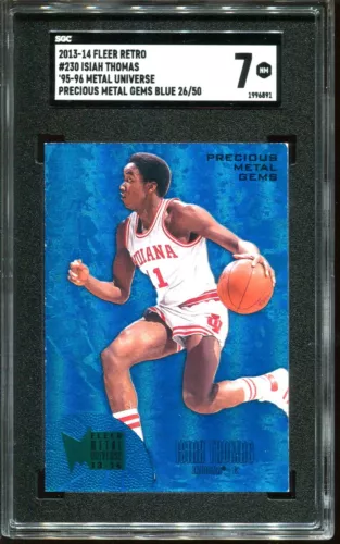 2013-14 Fleer Retro '95-96 Met Uni PMG Blue Isiah Thomas /50 #230 SGC 7 NM