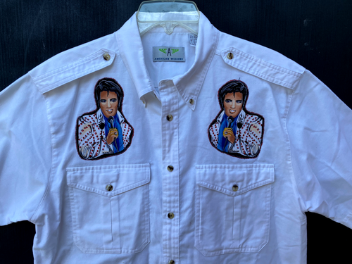 Elvis Presley Short Sleeve Shirt by American Weekend Men's Medium - Picture 2 of 7