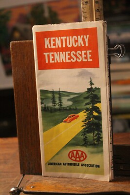 Vintage Travel Map Brochure Triple A AAA Kentucky Tennessee