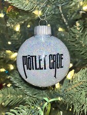Handmade Motley Crue Silver Ornament Shatterproof Disc NEW