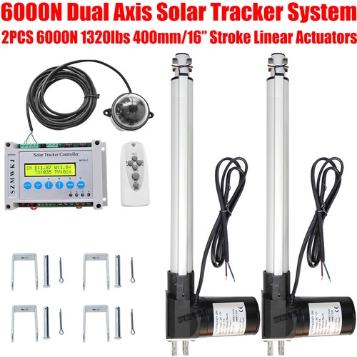 Complete 6000N Dual Axis Solar Tracker Kits Solar Panel Sunlight Tracking System