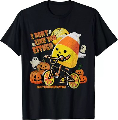 NEW Halloween Costume Team Candy Corn I Don't Like You Either Tee T-Shirt S-5XL