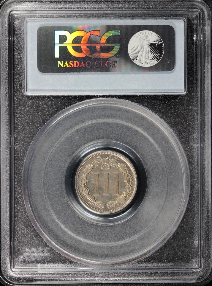 1882 3cn Proof Three Cent Nickel PCGS PR 64 - Image 4 of 4