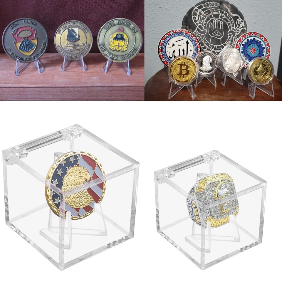 Championship Ring Display Case 1pc Clear Acrylic Golf Ball Display Box