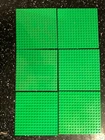 6 x Lego Base Plate Boards 16x16 Stud PLAIN LIGHT GREEN