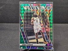 2020-21 Panini Mosaic JAMES HARDEN WILL TO WIN GREEN PRIZM #8 Brooklyn Nets