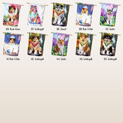 Rough Collie Dog House Flag Holiday Double Sided 28"x40" Many Designs NWT NEW - Picture 4 of 73