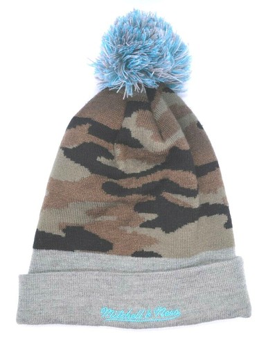 Mitchell & Ness 2014 Charlotte Hornets New Logo Camo Unisex Winter Beanie Hat - Picture 2 of 11